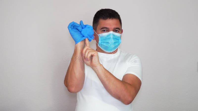 Manual sobre como remover luvas e máscara para evitar infecções com coronavírus covid19. precaução para não infectar