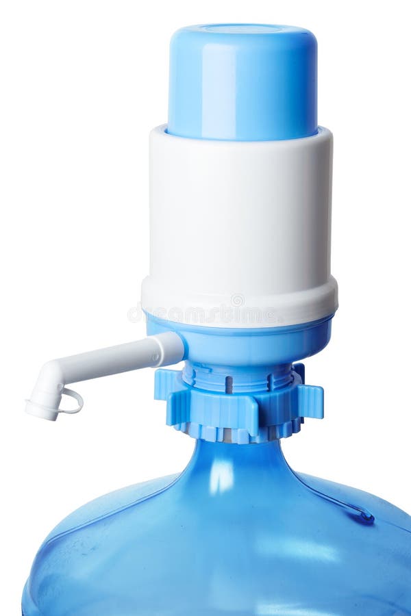 Manual Water Pump for Water Cooler Isolated on White Background Stock