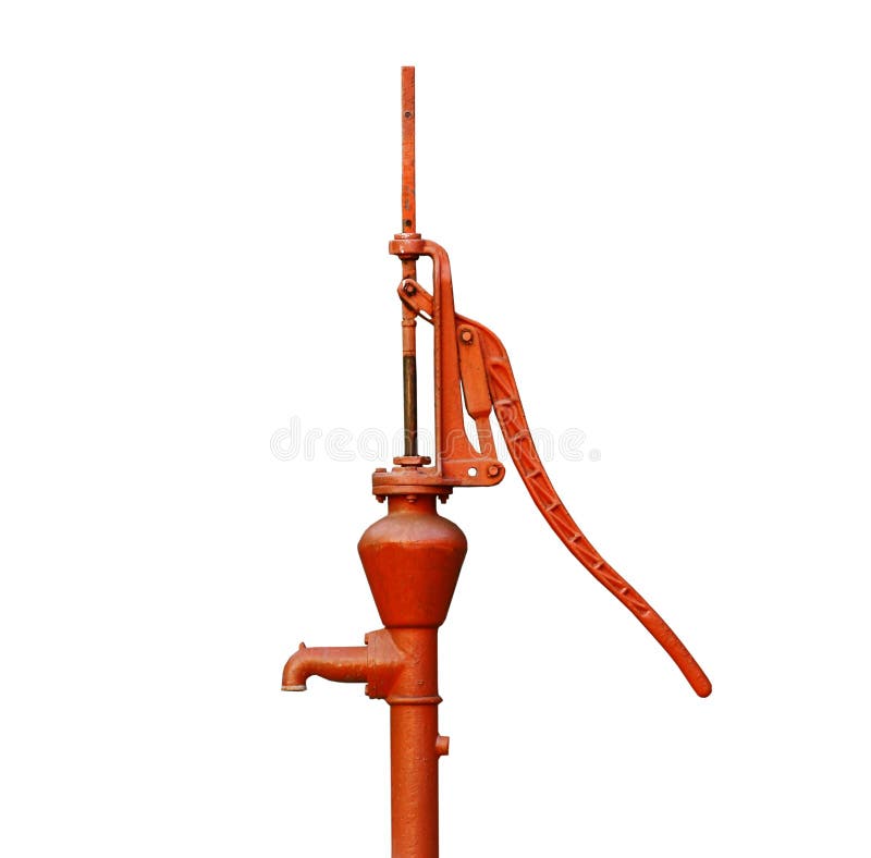 Old Manual Water Pump (Lever Pump). Vintage Cast Iron Water Pump Stock Photo Image of country