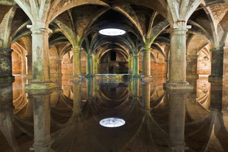 Manueline Cistern at El-Jadida, Morocco royalty free stock photos