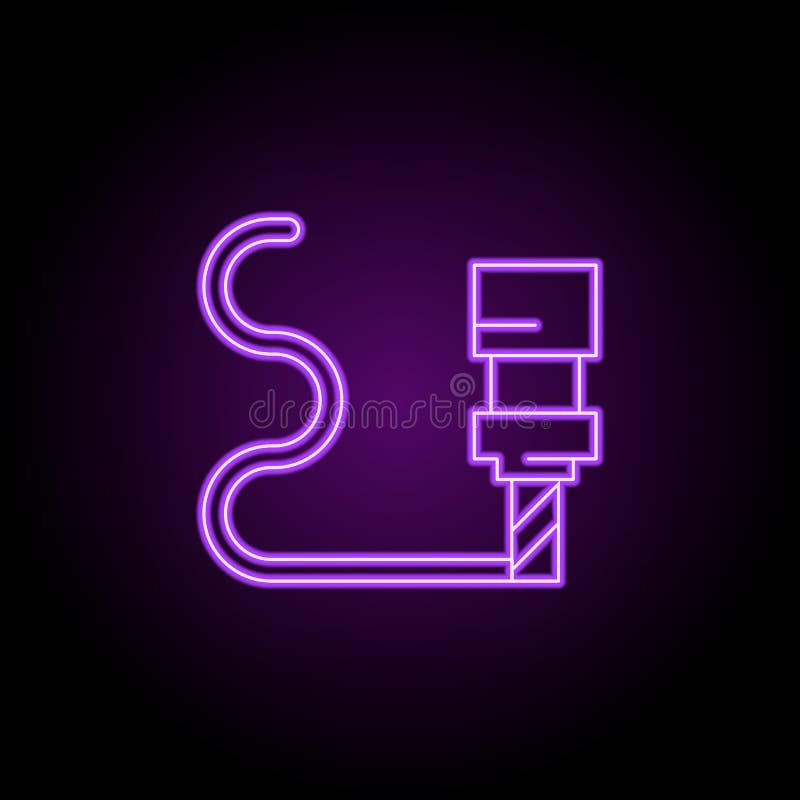 Manufacturing icon. Elements of Laser in neon style icons. Simple icon for websites, web design, mobile app, info graphics stock illustration