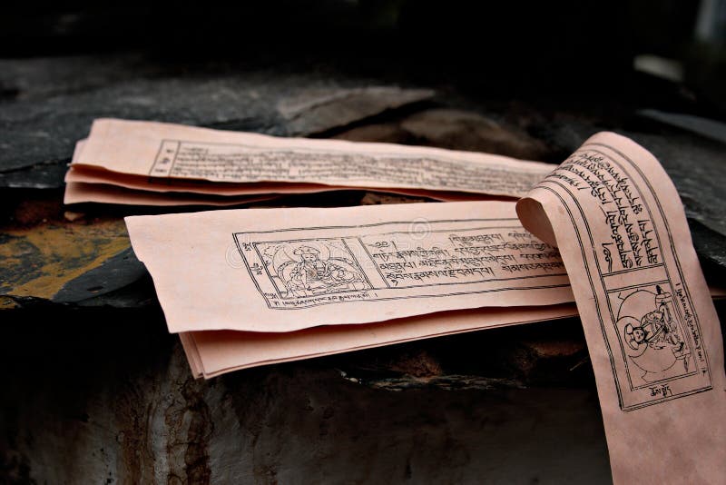 Manuscrpits buddisti immagine stock Manuscrpits buddisti immagine stock