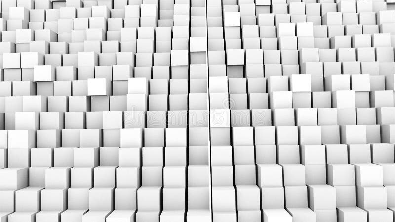 Many abstract cubes, optical Illusion, modern computer generated 3D rendering backdrop stock images