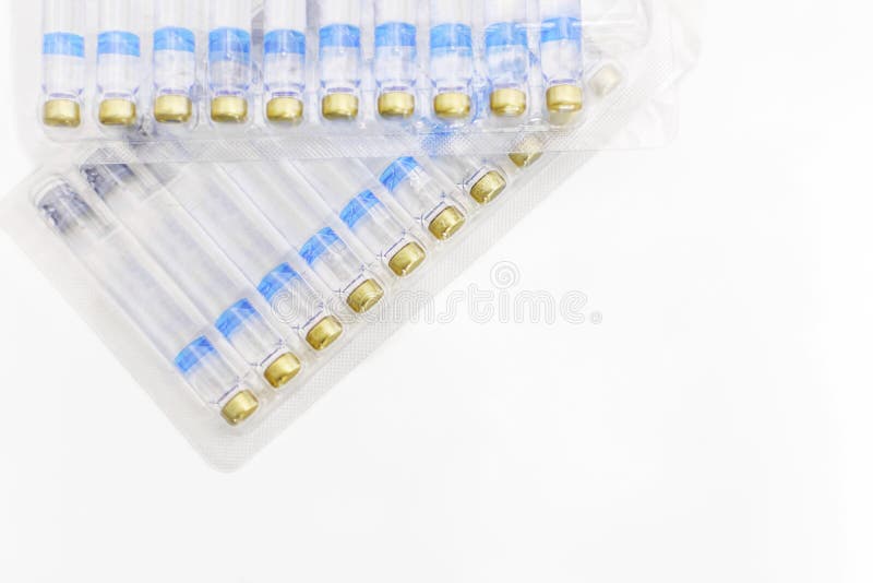 Many Ampoules Two Set in Pharmaceutical Packaging Stock Photo Image of medical, antidote