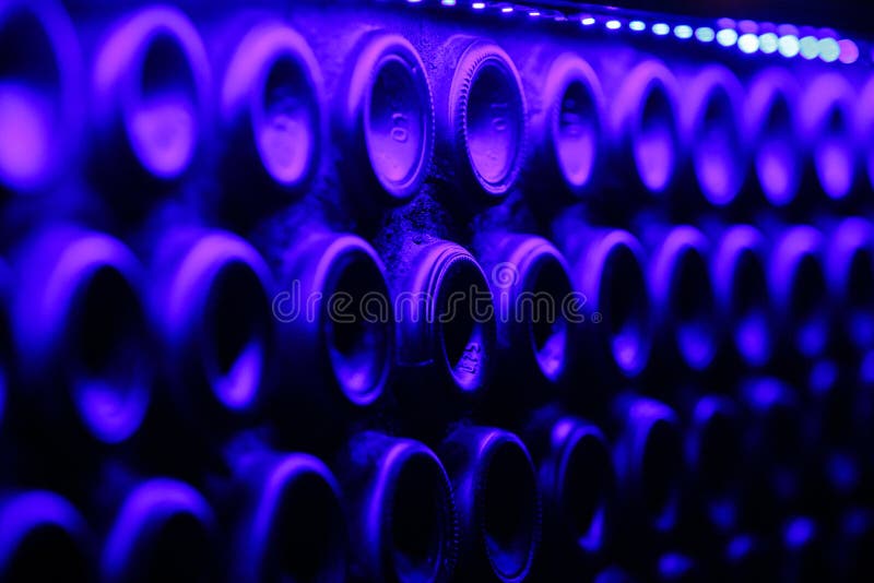 Many blue wine bottles stock image. Image of dark, grapevine 83653957