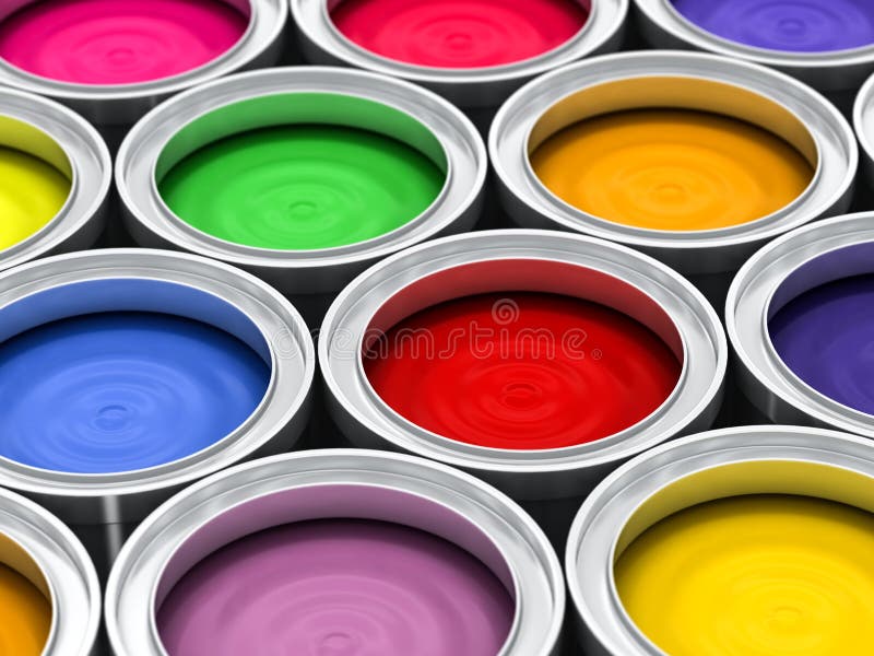 Rainbow Color Paint Cans Stock Illustrations 260 Rainbow Color Paint