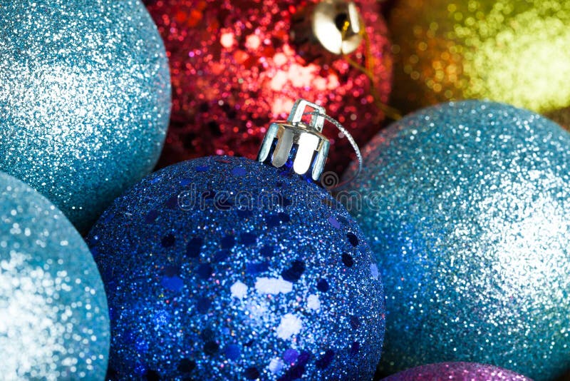 Many Colored Christmas Balls Stock Image Image of decoration, glitter