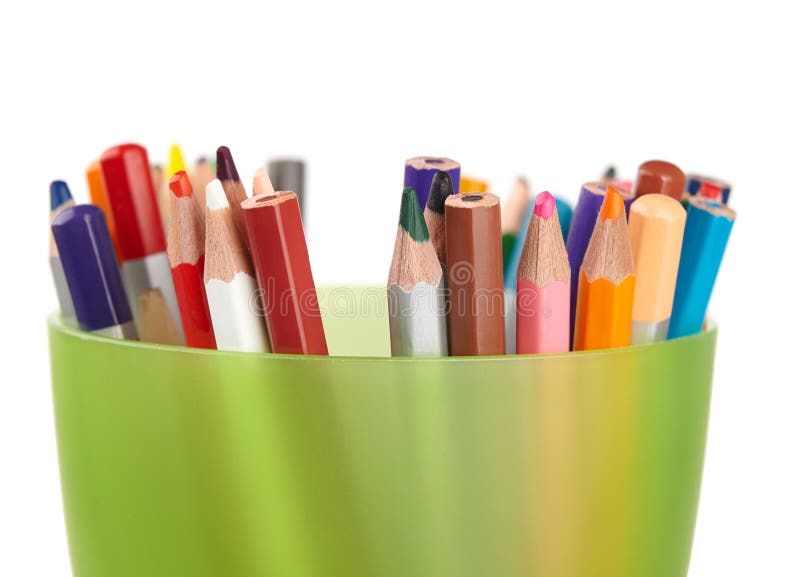 Many Colored Pencils in the Stand Stock Photo Image of wood, pencil 84209198