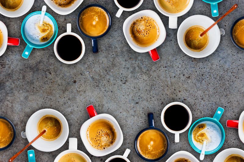 Many Cups Of Coffee Stock Image Image Of Collection 78849437