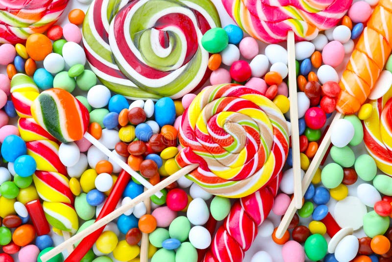Many Different Yummy Candies Stock Photo - Image of holiday, lollipop ...