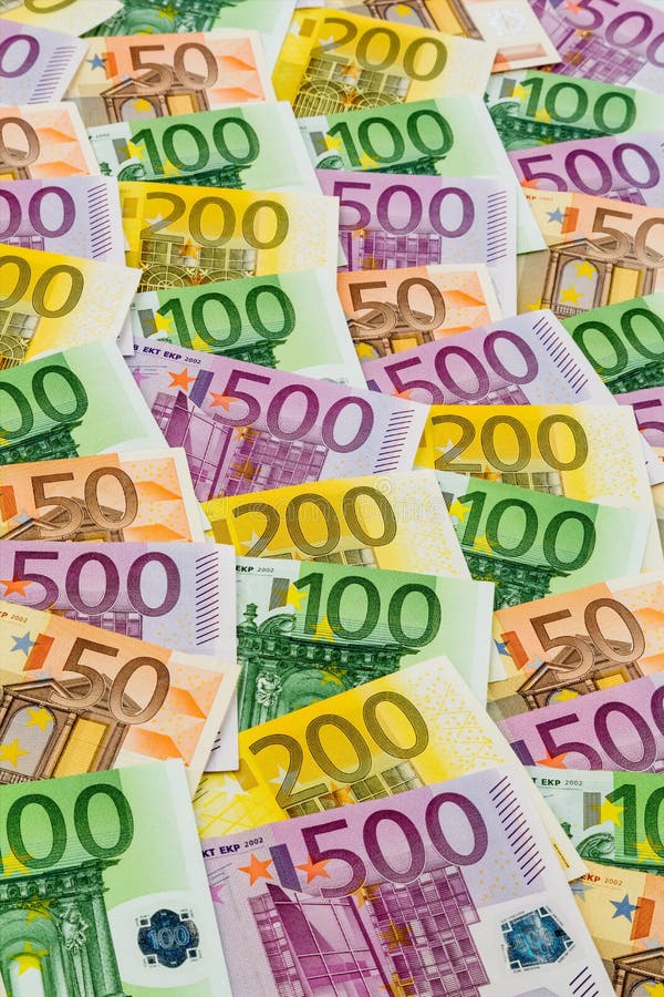 Many Different Euro Bills Stock Image Image Of European 48529277