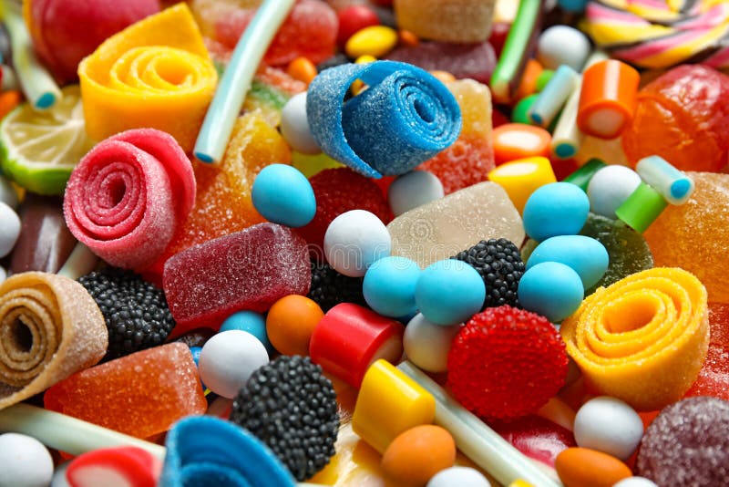 Many Different Yummy Candies As Background Stock Photo Image of