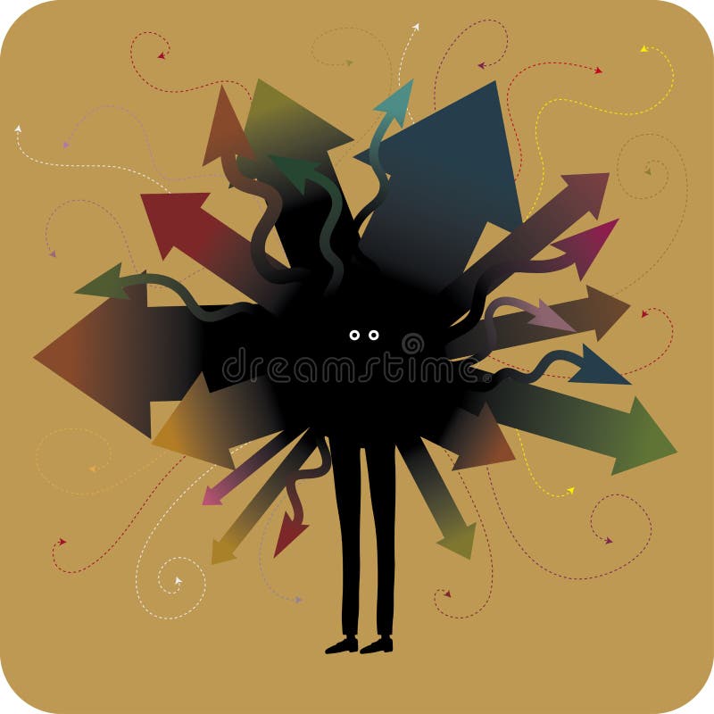 Many directions stock vector. Illustration of arrow, movement 9930968