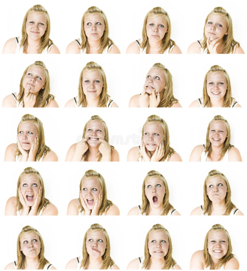 The many faces of a teenage girl