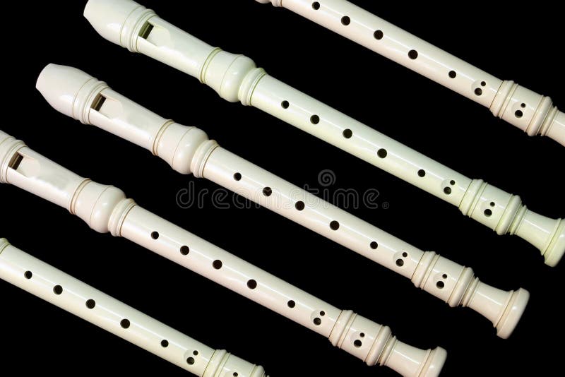 Many Flutes Isolated on Black Stock Image Image of classic