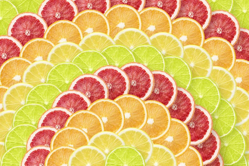 Citrus slices rainbow royalty free stock photos