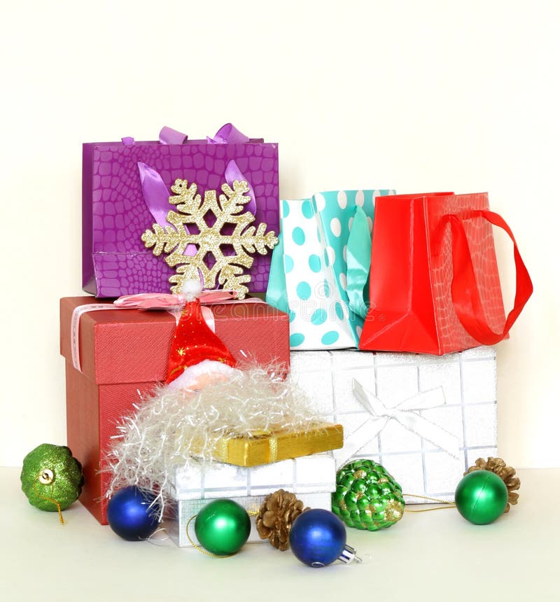 Many Gift Boxes and Colorful Shopping Bags Stock Image Image of beautiful, xmas 34570141