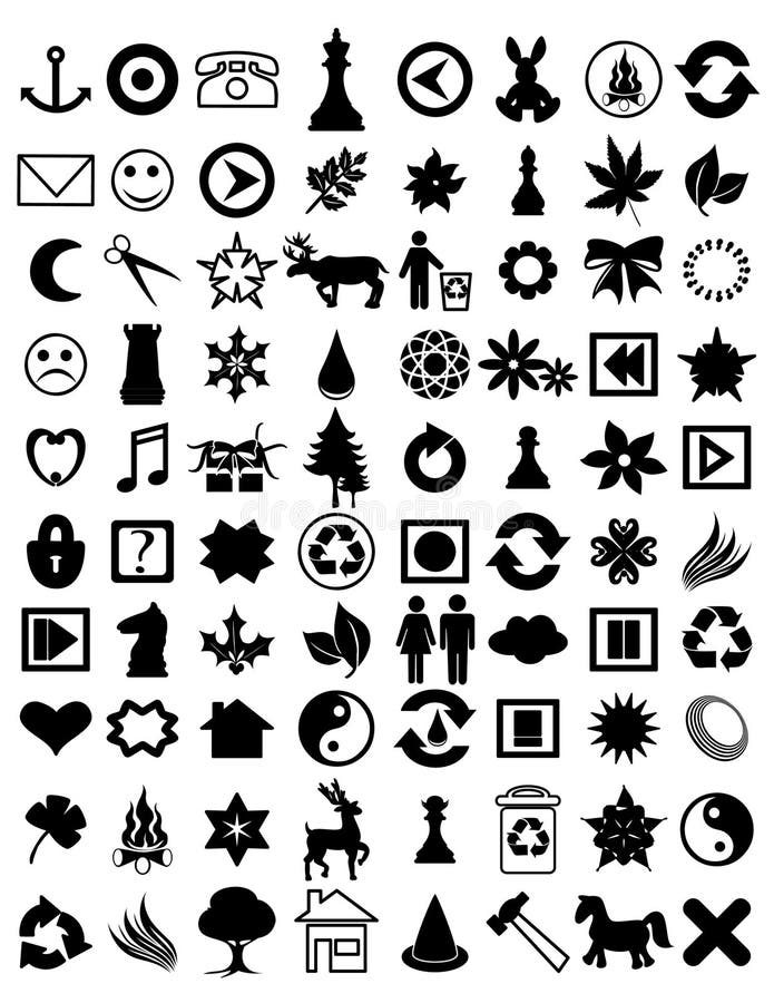 Many icons