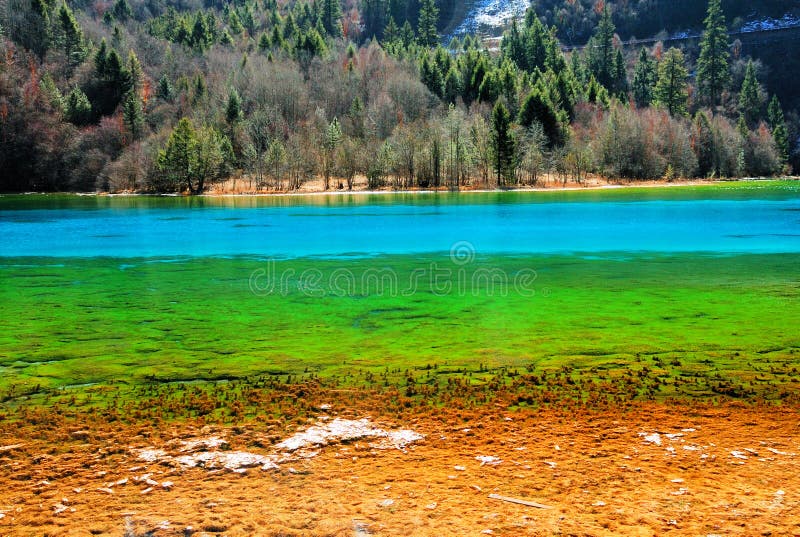 Many kinds of color lake waters