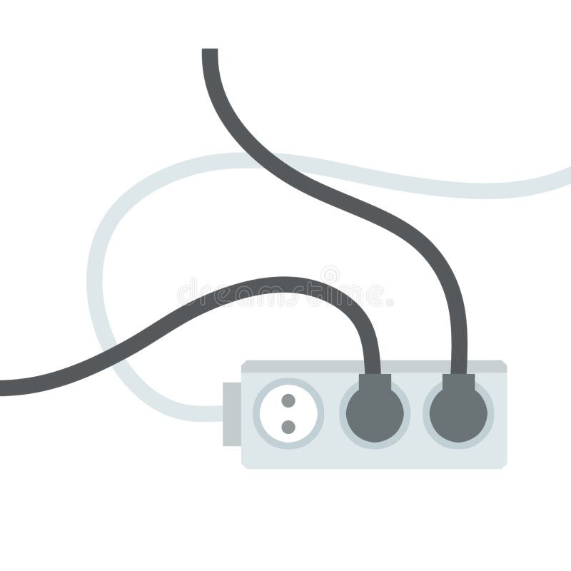 Many Outlets To Plug With Wires Stock Vector Illustration of light