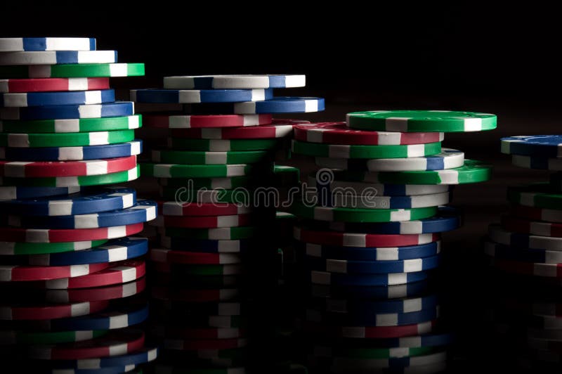 Many poker chips