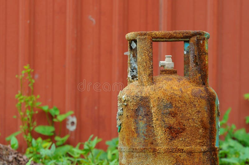 Rust Cooking gas tank. stock image. Image of cook, rust 186263179