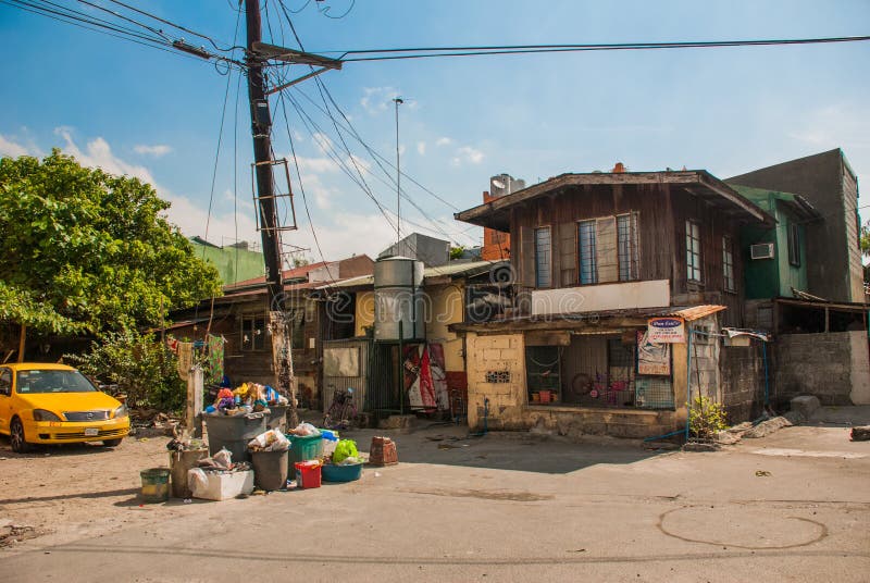 Many shacks located at slum region in Manila, Philippines. stock image Many shacks located at slum region in Manila, Philippines. stock image
