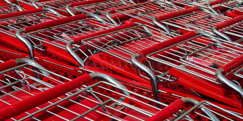 Many shopping carts