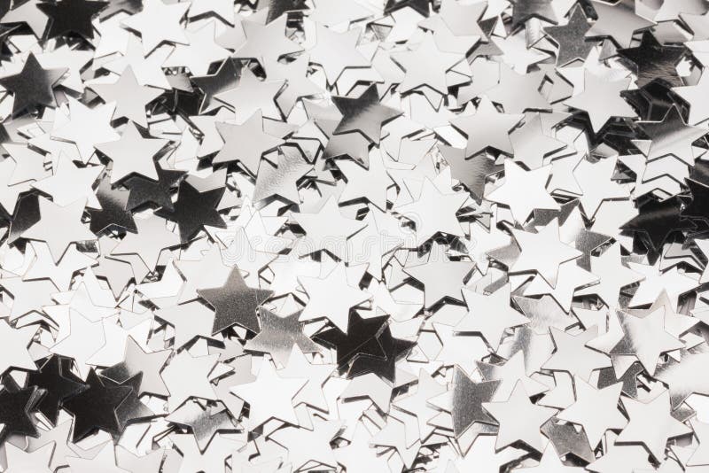 Many Silver Star Decorations Background Stock Photo Image Of Festive