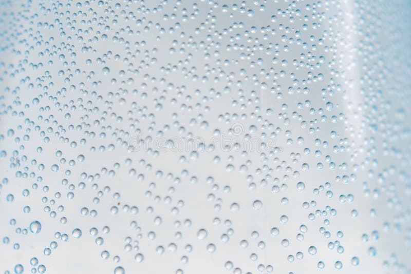 Many Small Air Bubbles on the Bottle Stock Photo Image of macro