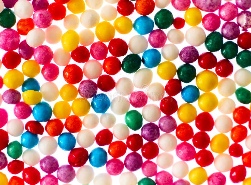 Colorful Sugar Flower Sprinkles As a Background Stock Image