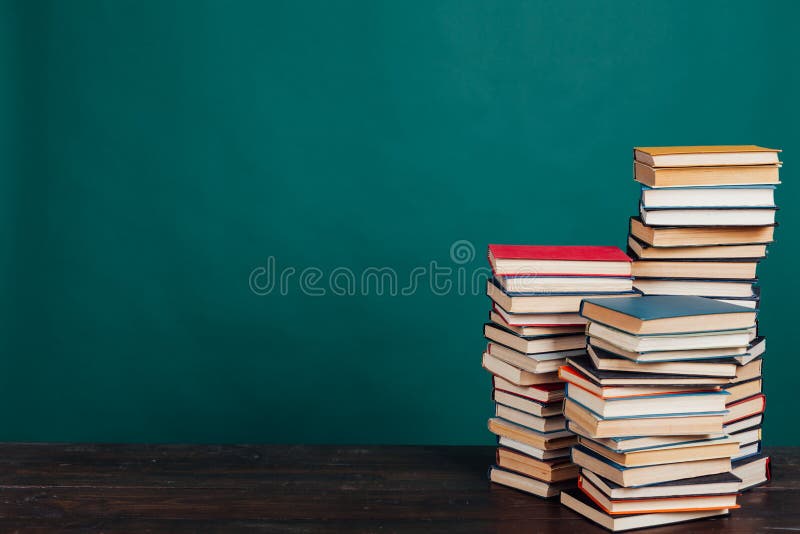 Many Stacks Of Educational Books To Teach In The School Library On A ...