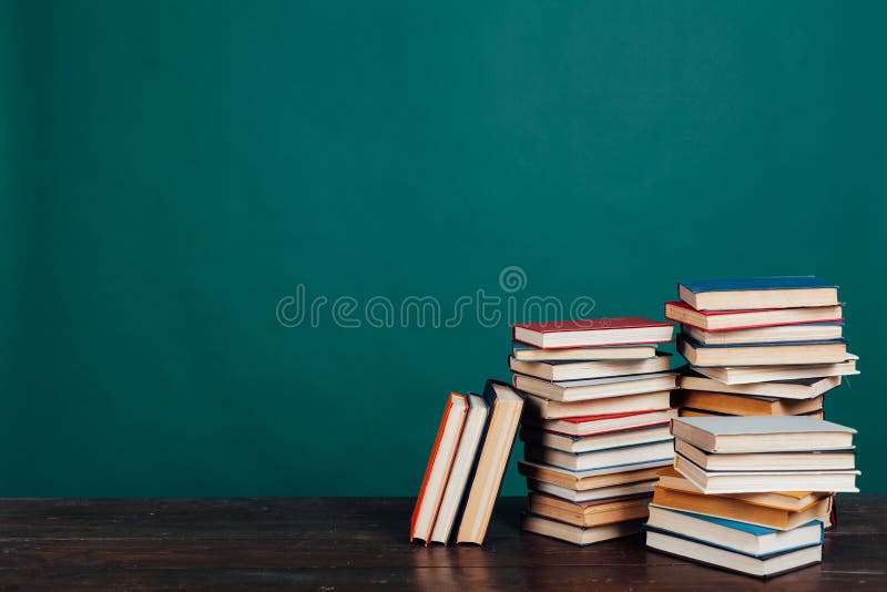 Many Stacks of Educational Books To Teach in the School Library on a ...