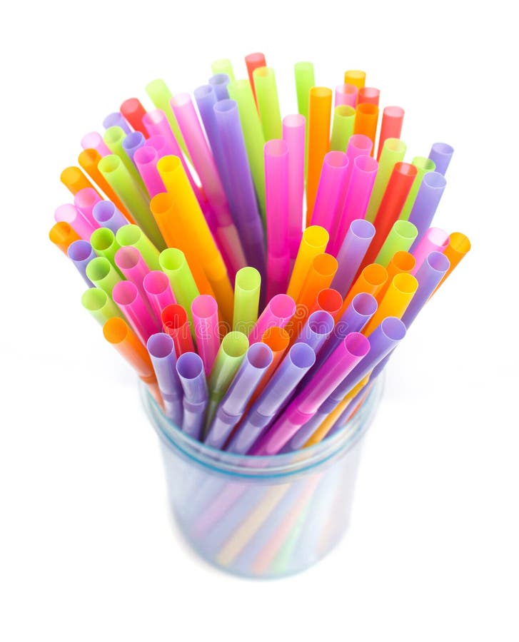 Many straws in glasses stock image. Image of light, twist 68526273