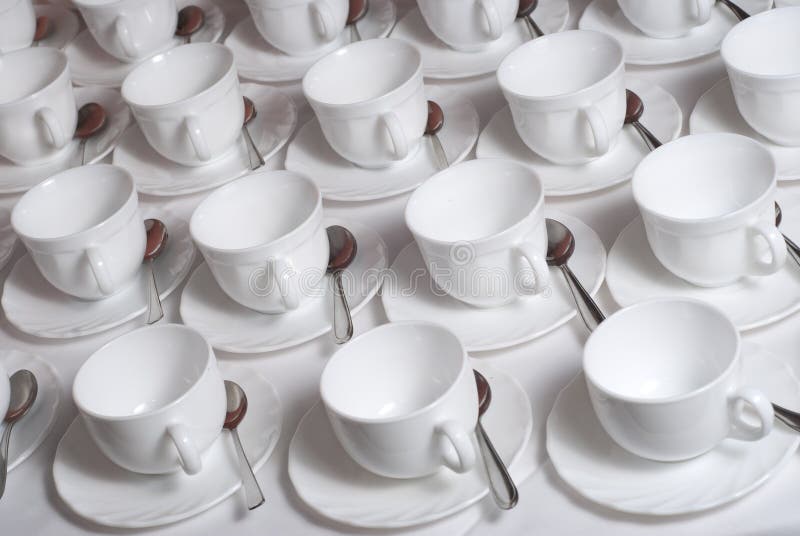 Many tea cups stock image. Image of catering, crockery 18458177
