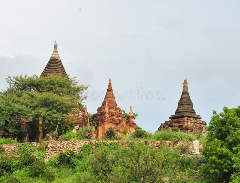 Many Temples Near the Irrawaddy River, Bagan Stock Image Image of