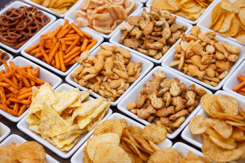 Many types of savoury snacks stock images Many types of savoury snacks stock images