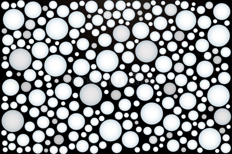 Many white circle on black background vector illustration stock illustration