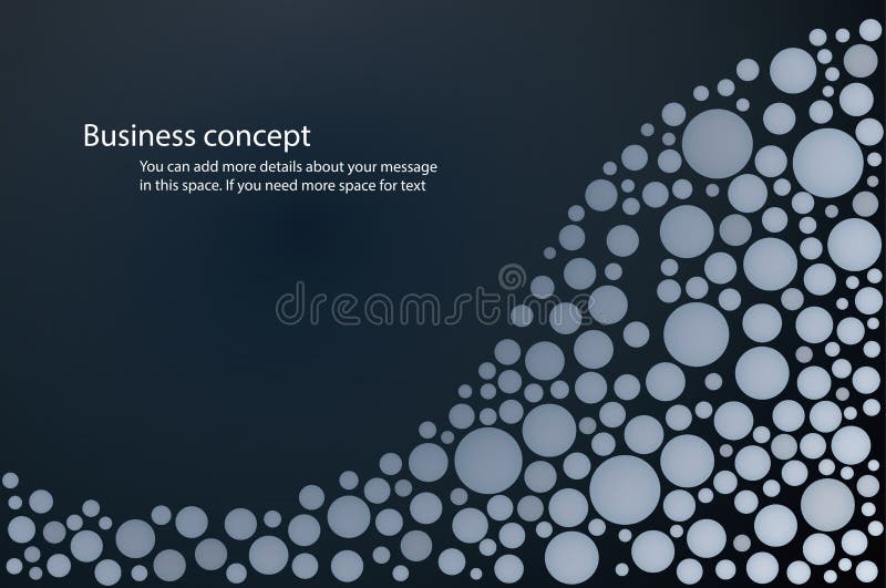 Many white circle on black background vector illustration royalty free illustration