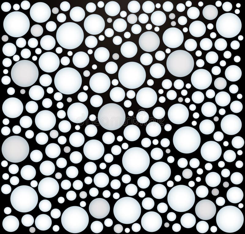 Many white circle on black background vector illustration stock illustration