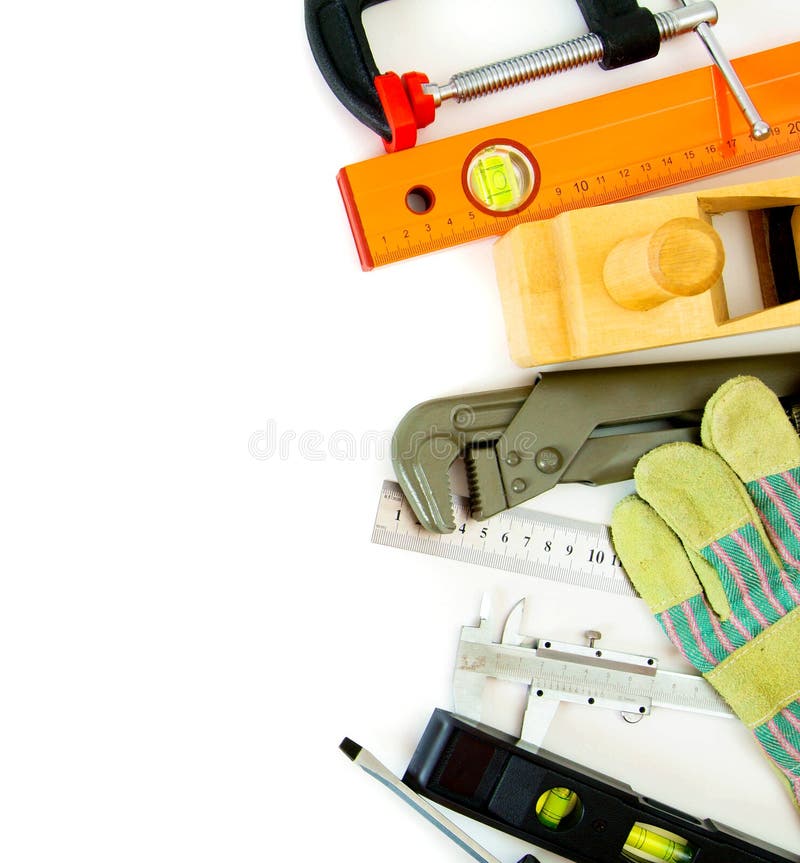 Caliper, Ruler and Pencil on Technical Drawings. Stock Image Image of