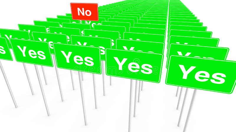 Many Yes And One No Signs Stock Illustration Illustration Of Green many-yes-and-one-no-signs-stock-illustration-illustration-of-green