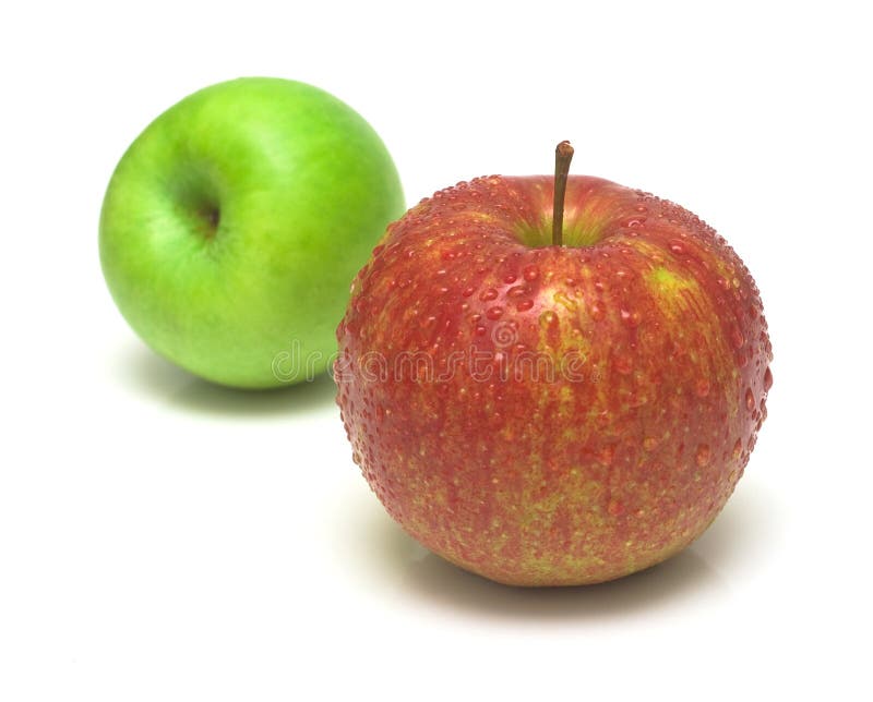Manzana roja y verde fotos de archivo libres de regalías