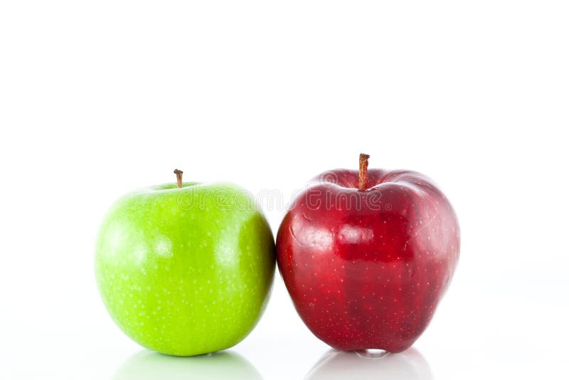 Manzana verde y roja foto de archivo libre de regalías