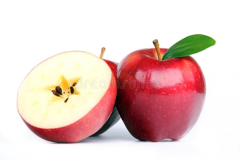 Manzanas rojas aisladas imagen de archivo libre de regalías