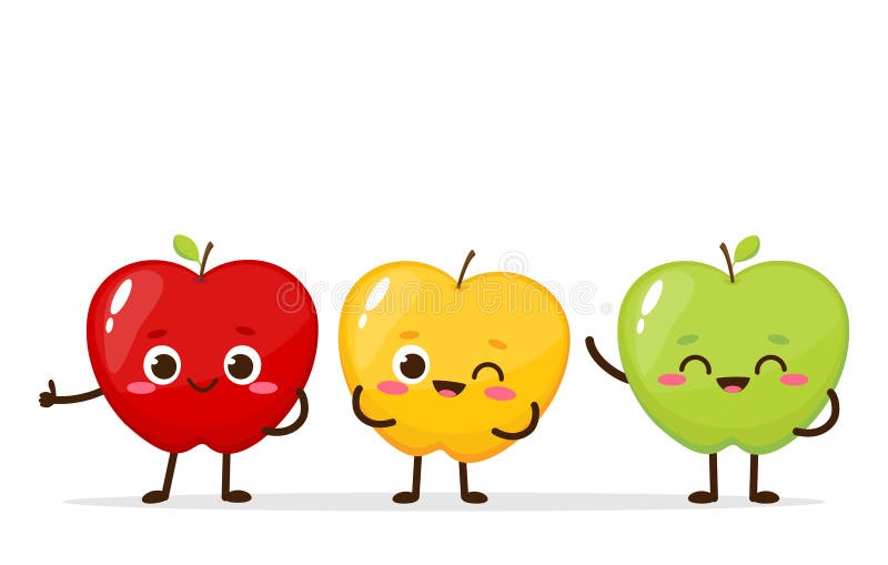 Dibujos Animados Manzanas Rojas Verdes Y Amarillas Ilustración del Vector - Ilustración de cabrito, feliz: 211393884 Dibujos Animados Manzanas Rojas Verdes Y Amarillas Ilustración del Vector - Ilustración de cabrito, feliz: 211393884