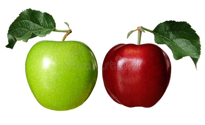 Manzanas verdes y rojas foto de archivo libre de regalías