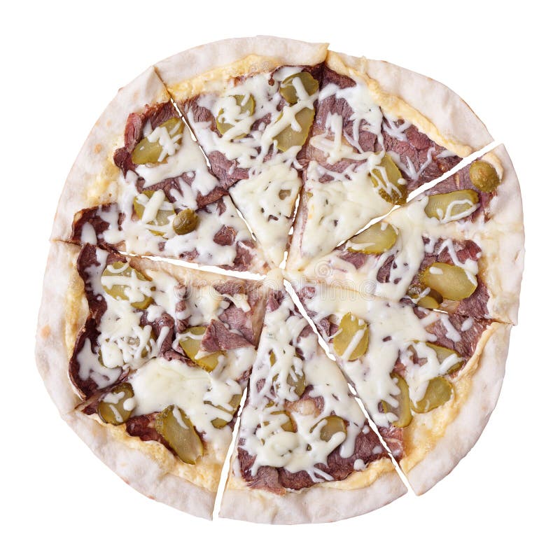 Manzo pizza stock image. Image of slices baked snack 38528193