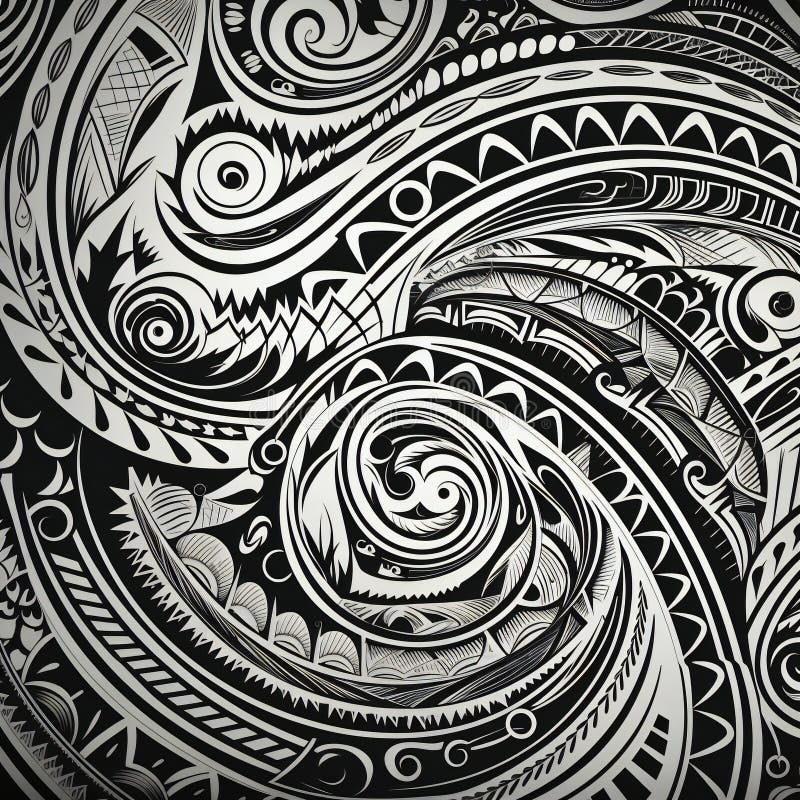 Maori Geometric Pattern Tattoo Design, Abstract, Textures Stock ...