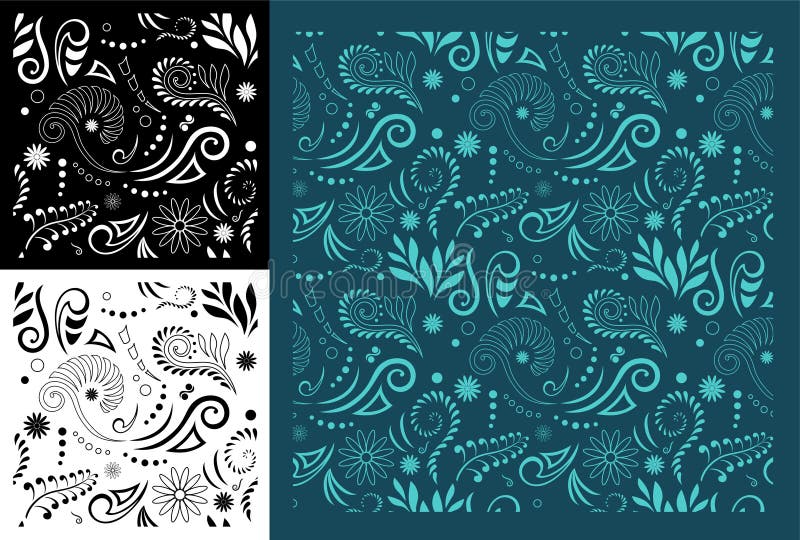 Maori Koru Seamless Pattern vector illustration Maori Koru Seamless Pattern vector illustration